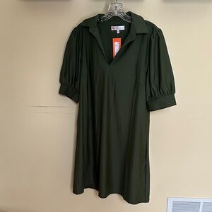 Jude Connally Dark Green Midi Dress
